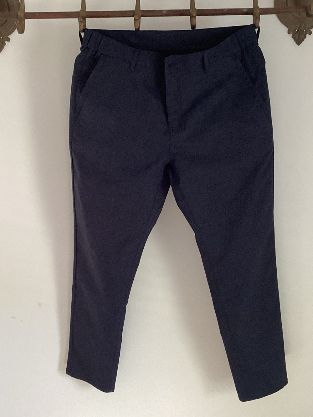 Men's Navy Chino Pants - Modern Straight Fit